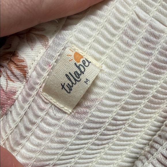 Tullabee Floral Smocked Midi Dress Cottagecore Meadow Romance Size M - Picture 4 of 12